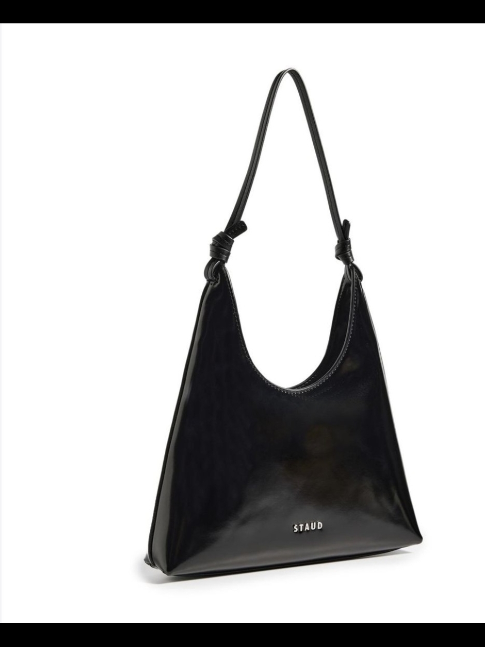 Staud Winona Black Knotted Shoulder Bag,NWT